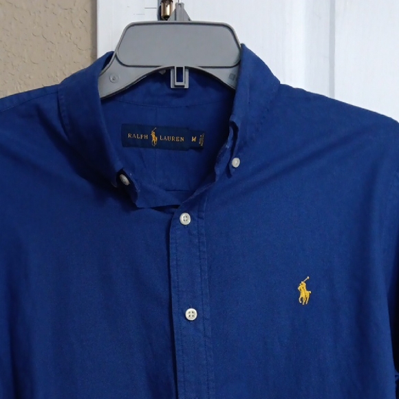 Polo by Ralph Lauren Men's Navy Button Down Shirt - Picture 1 of 4